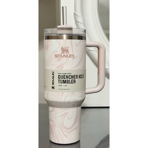Stanley Quencher H2.0 FlowState Tumbler 40oz, ROSE QUARTZ‎ SWIRL